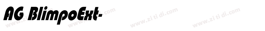 AG BlimpoExt字体转换